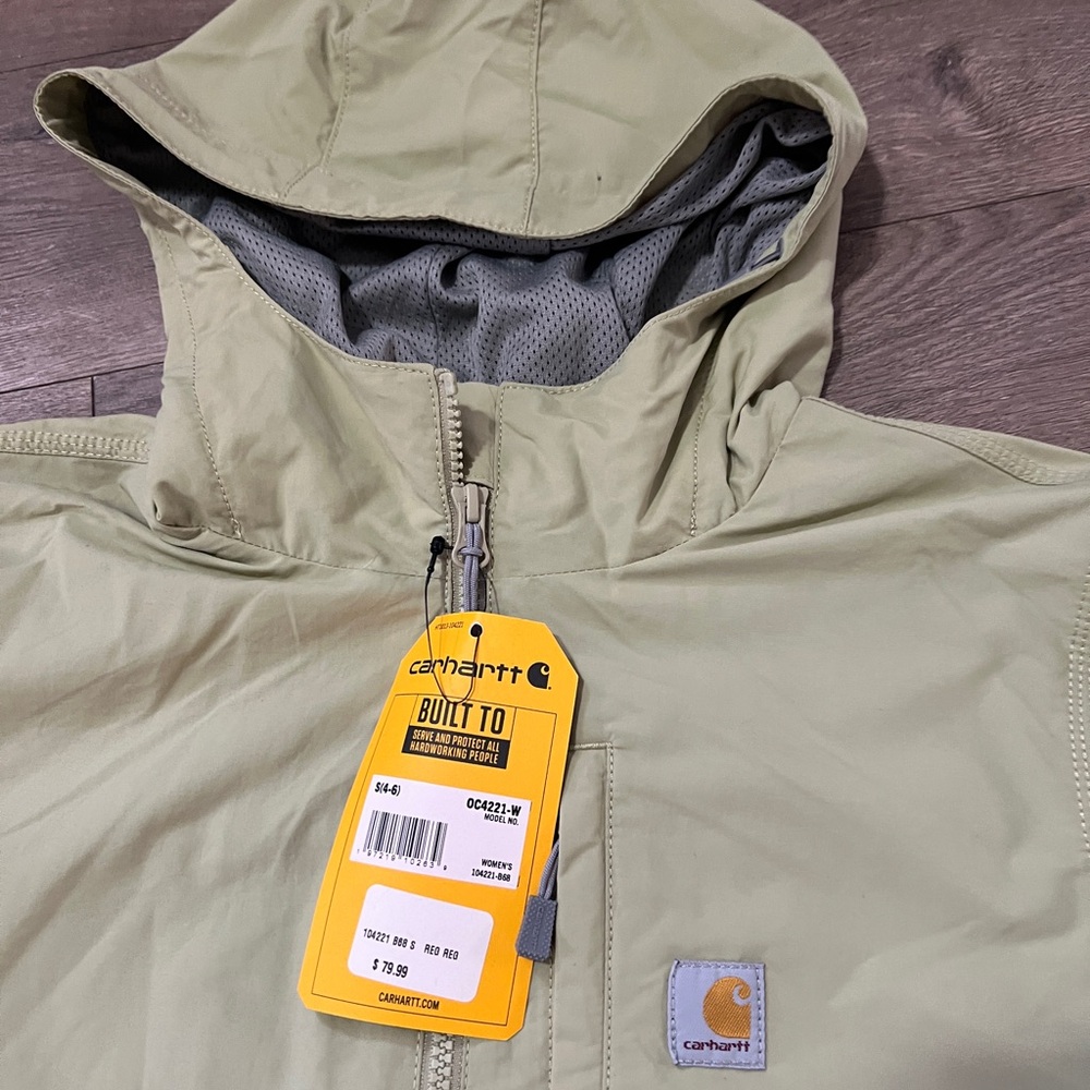 Carhartt Rain Defender Lightweight Coat Size Small (4-6) New - Picture 3 of 5